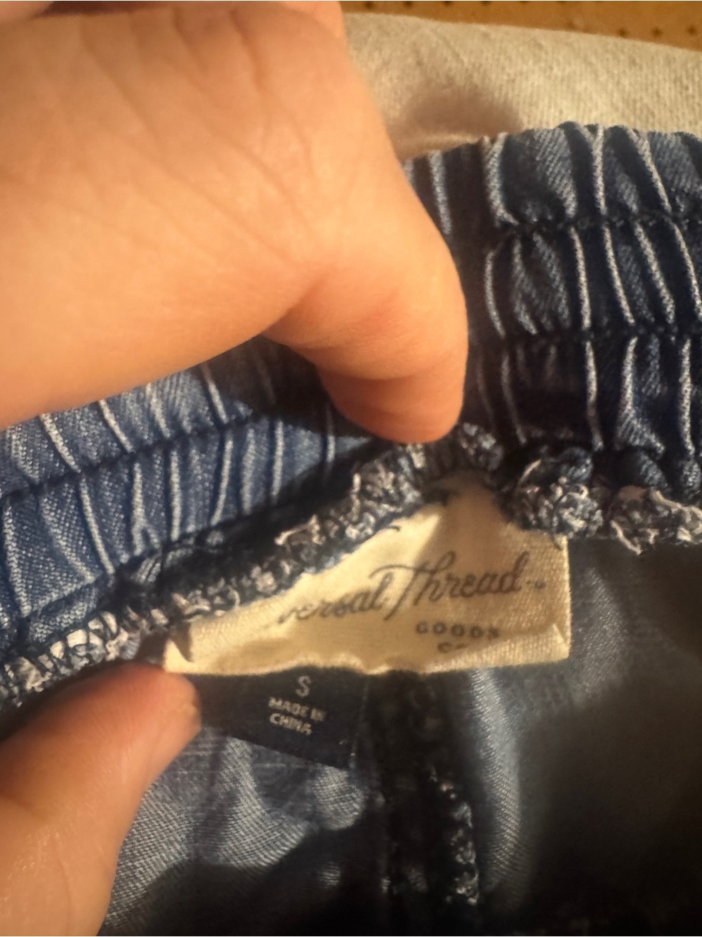 Universal Thread Light Blue Denim-Style Drawstring Shorts - Picture 3 of 3